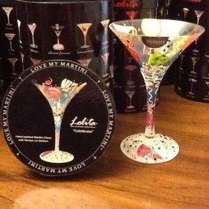 NIB Retired Lolita Martini Glass Celebrate
